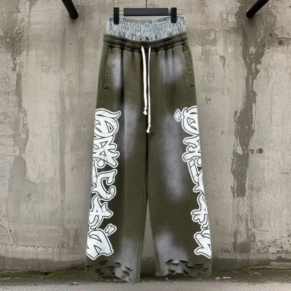 Streetwear Stacked Sweatpants image 03 | StitchQuote Streetwear Stacked Sweatpants product image for private label streetwear manufacturing, view 3