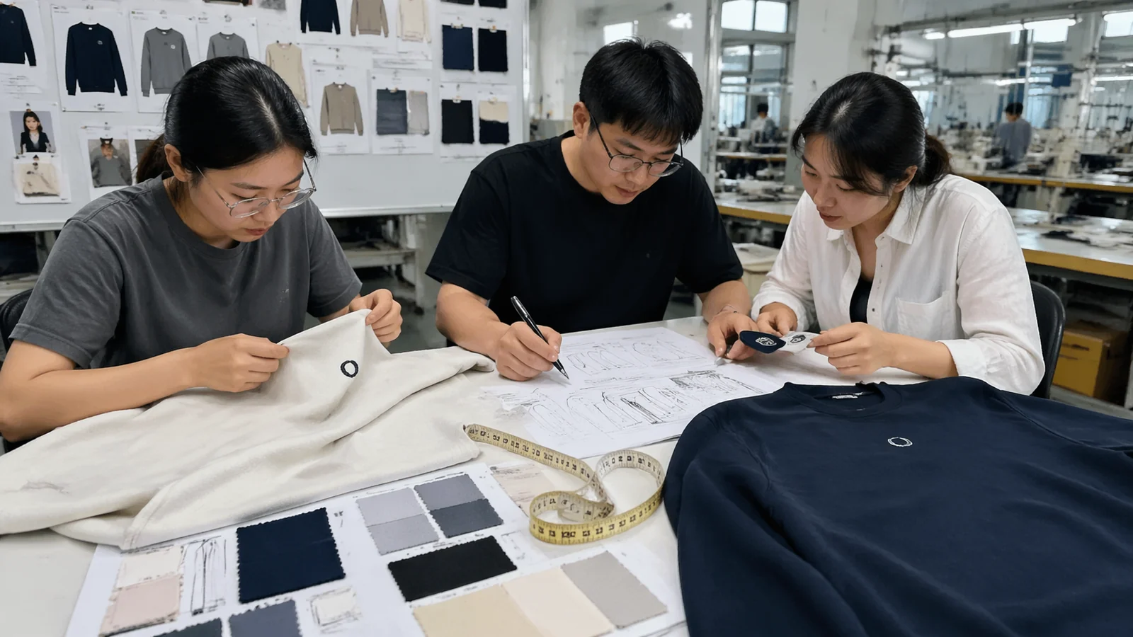 Embroidery method trade-offs in premium basics