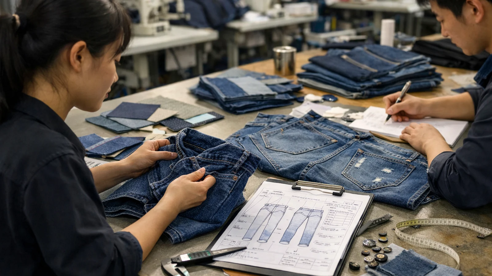 How factories assess denim sampling cost