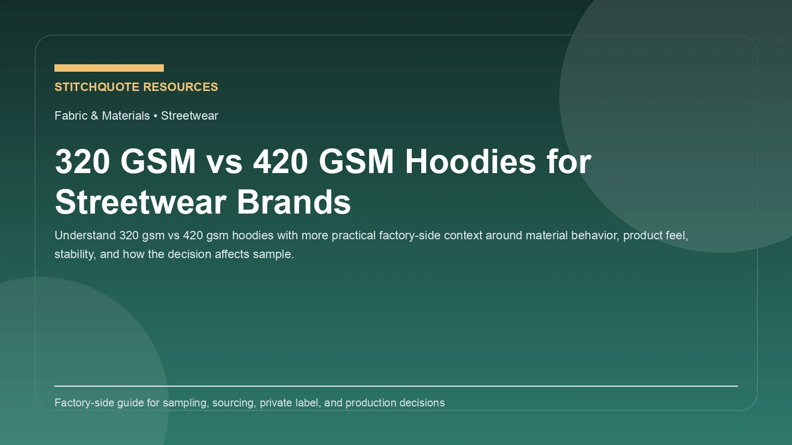 320 GSM vs 420 GSM Hoodies for Streetwear Brands