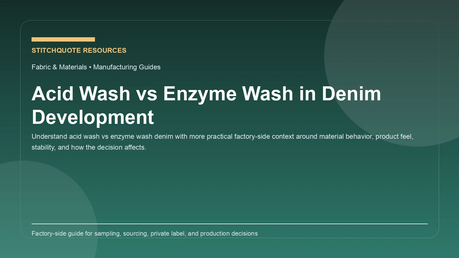 Acid Wash vs Enzyme Wash in Denim Development