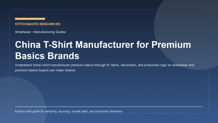 China T-Shirt Manufacturer for Premium Basics Brands