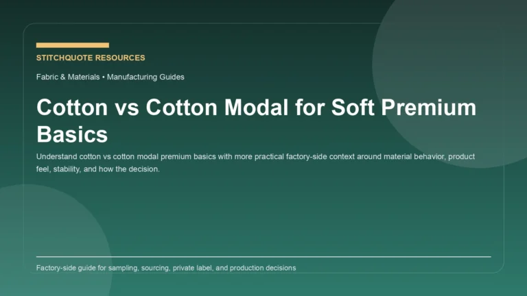 Cotton vs Cotton Modal for Soft Premium Basics