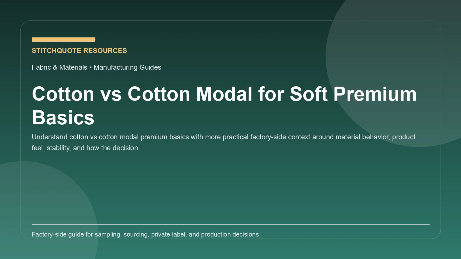 Cotton vs Cotton Modal for Soft Premium Basics