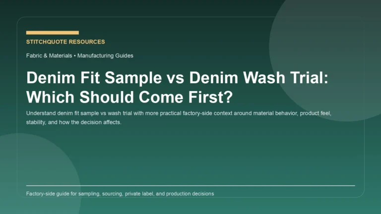 Denim Fit Sample vs Denim Wash Trial: Which Should Come First?