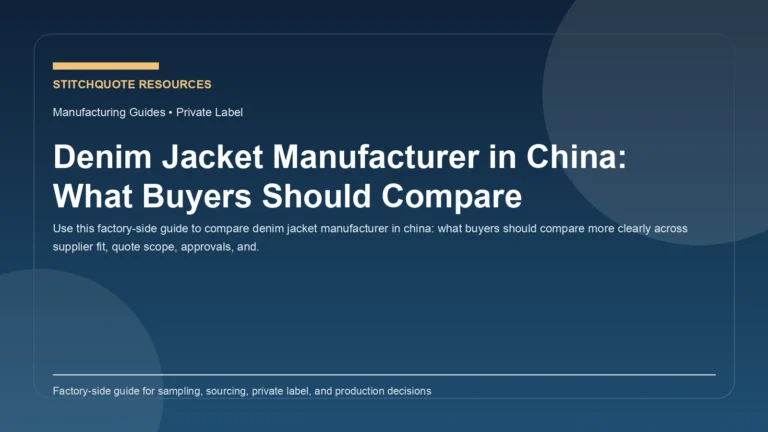 Denim Jacket Manufacturer in China: What Buyers Should Compare