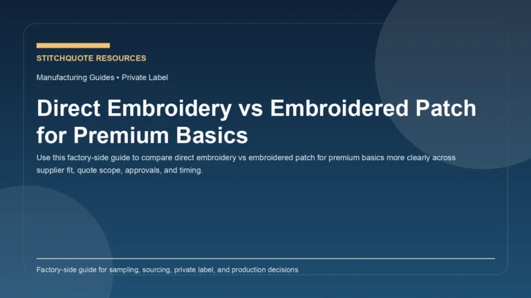 Direct Embroidery vs Embroidered Patch for Premium Basics