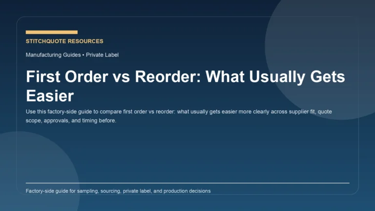 First Order vs Reorder: What Usually Gets Easier