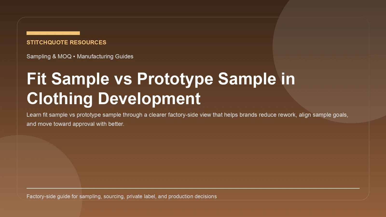 Fit Sample vs Prototype Sample in Clothing Development