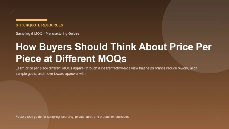 How Buyers Should Think About Price Per Piece at Different MOQs