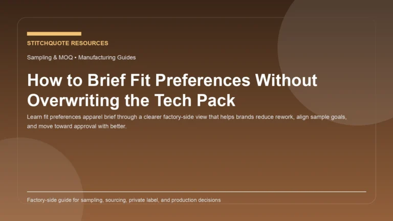 How to Brief Fit Preferences Without Overwriting the Tech Pack