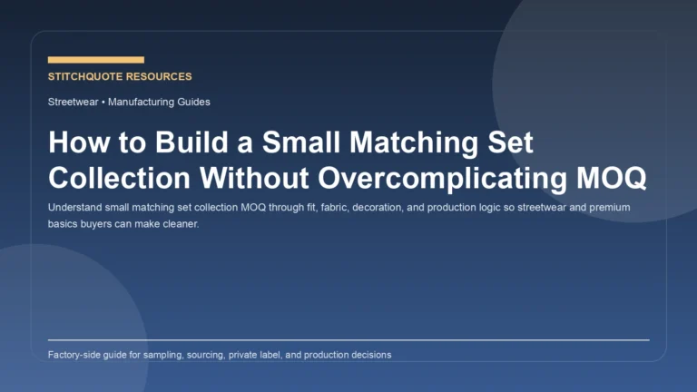 How to Build a Small Matching Set Collection Without Overcomplicating MOQ
