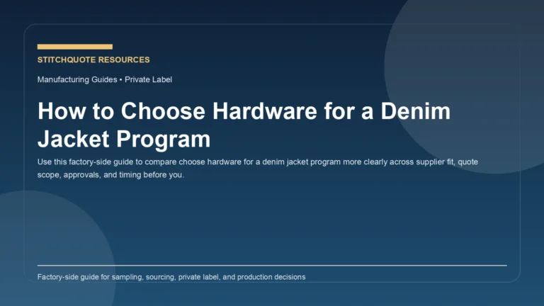 How to Choose Hardware for a Denim Jacket Program