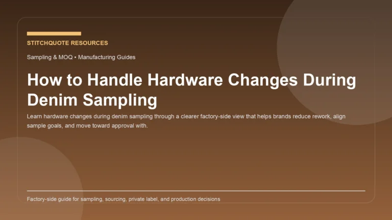 How to Handle Hardware Changes During Denim Sampling