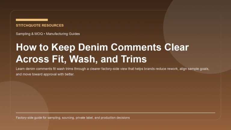 How to Keep Denim Comments Clear Across Fit, Wash, and Trims