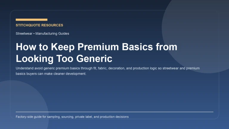 Cover image for the StitchQuote guide How to Keep Premium Basics from Looking Too Generic