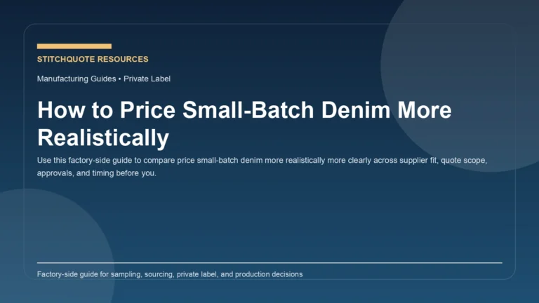 How to Price Small-Batch Denim More Realistically