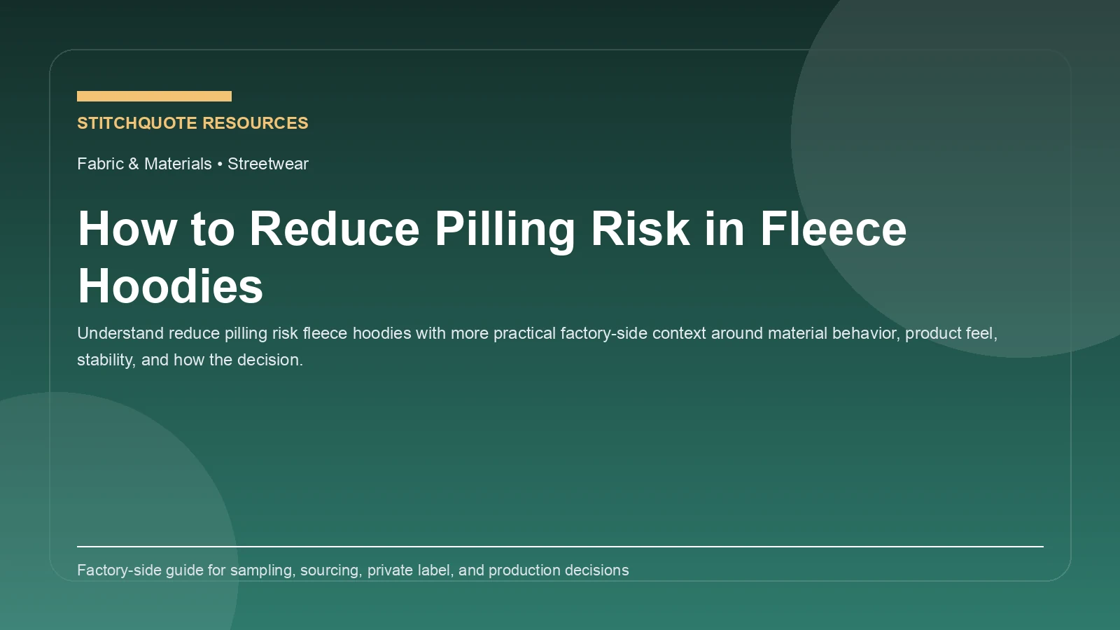 How to Reduce Pilling Risk in Fleece Hoodies