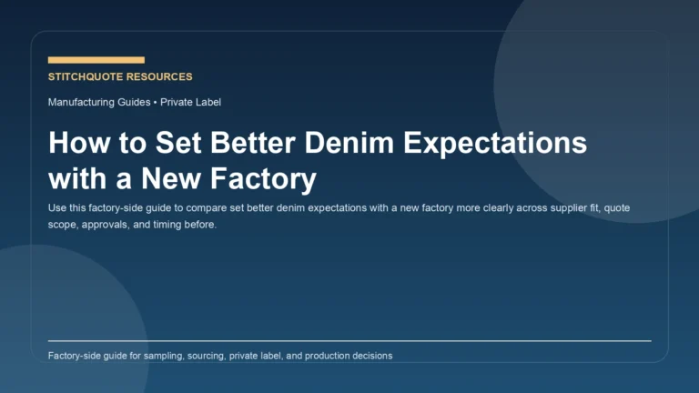 How to Set Better Denim Expectations with a New Factory
