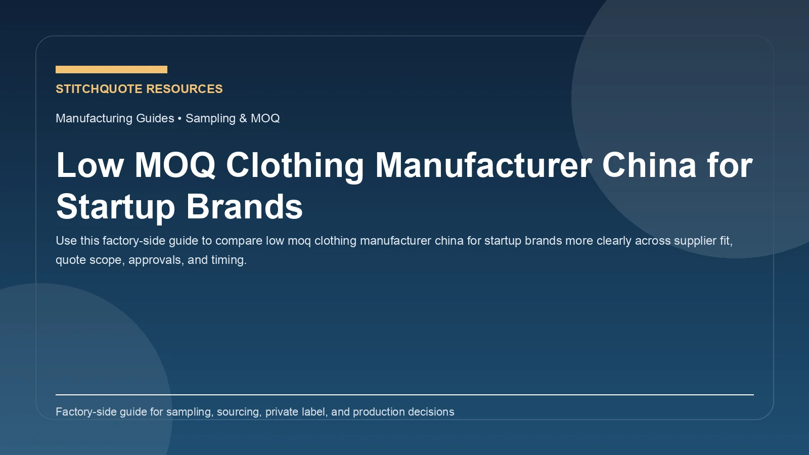 Low MOQ Clothing Manufacturer China for Startup Brands