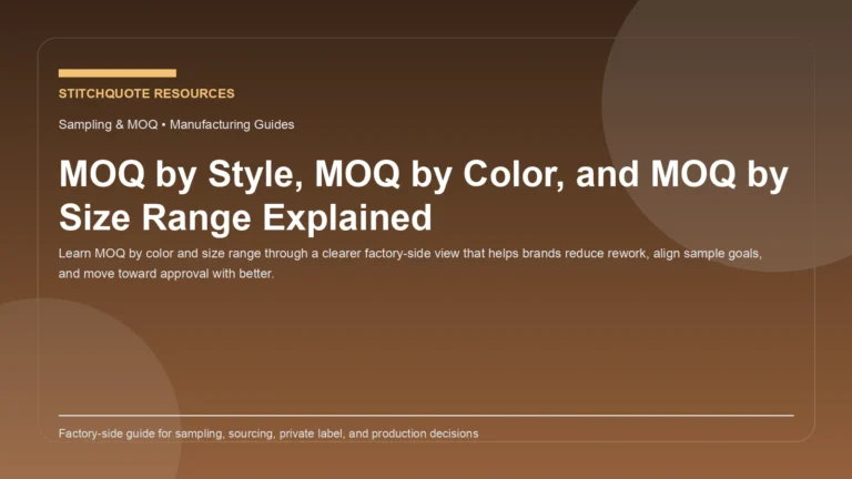 MOQ by Style, MOQ by Color, and MOQ by Size Range Explained