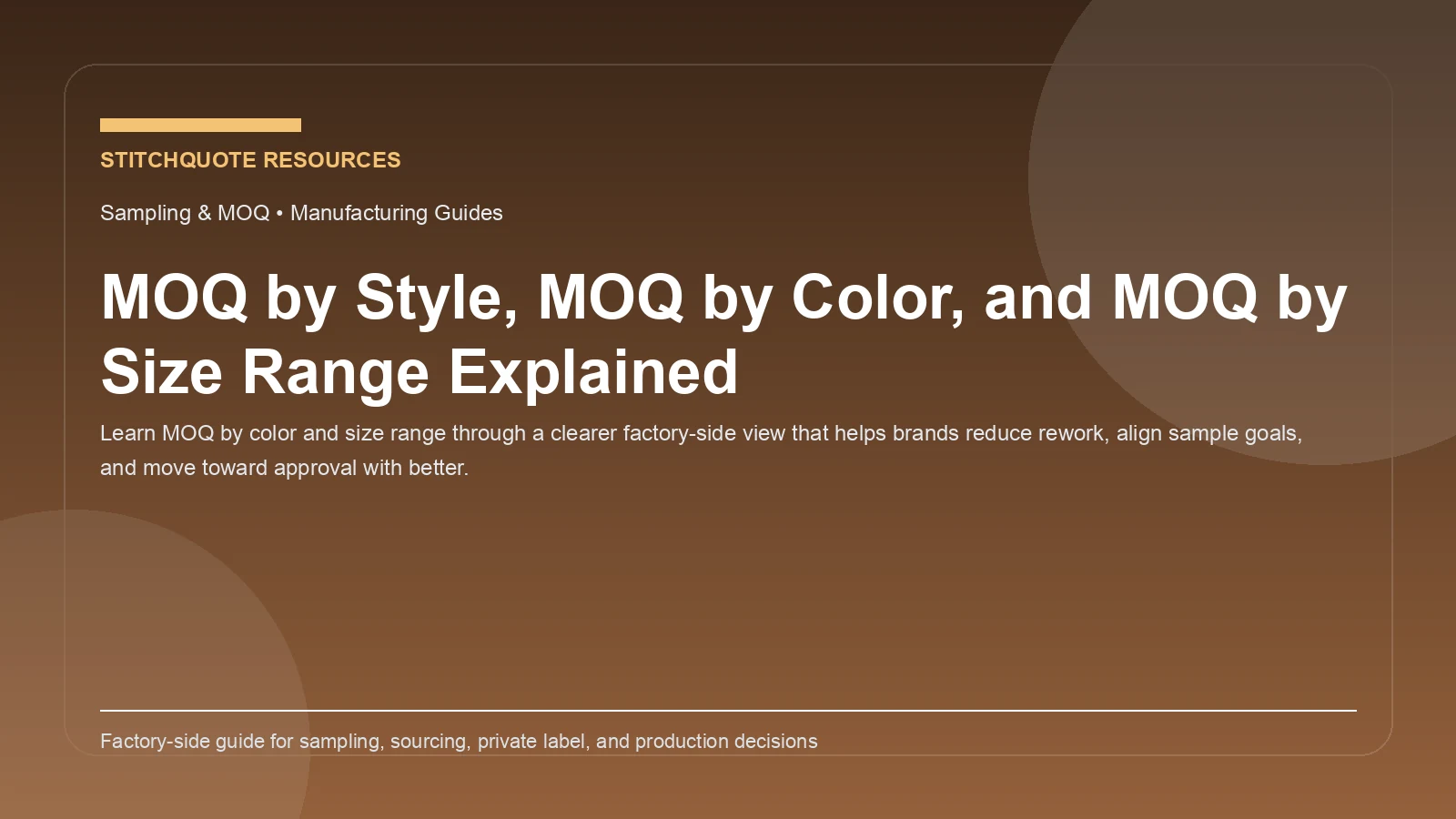 MOQ by Style, MOQ by Color, and MOQ by Size Range Explained
