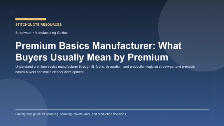 Premium Basics Manufacturer: What Buyers Usually Mean by Premium
