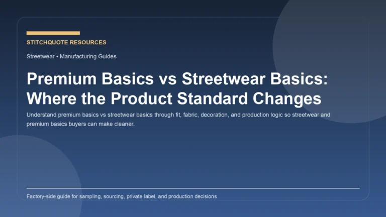 Premium Basics vs Streetwear Basics: Where the Product Standard Changes