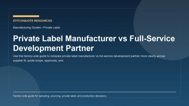 Private Label Manufacturer vs Full-Service Development Partner