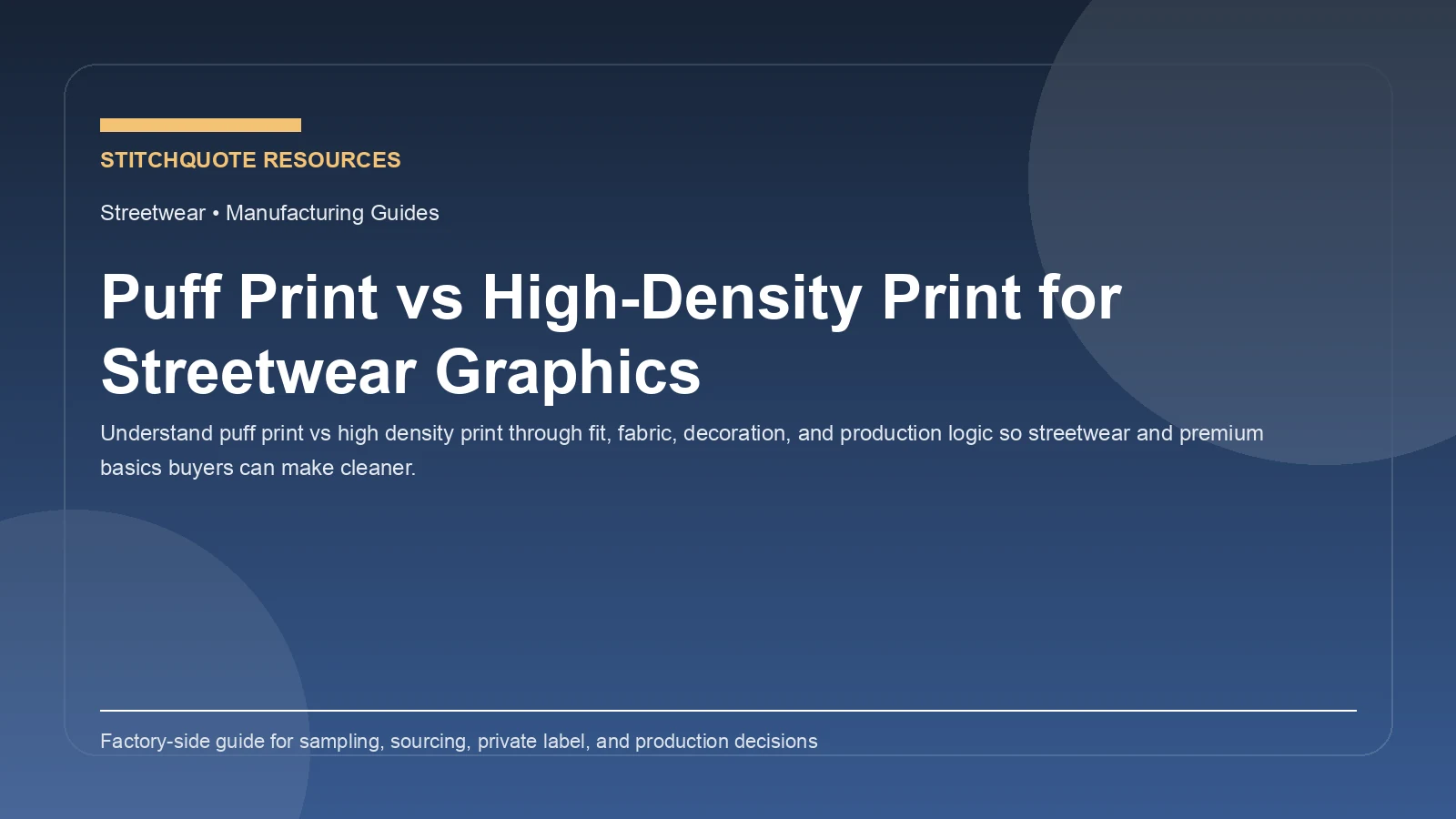 Puff Print vs High-Density Print for Streetwear Graphics