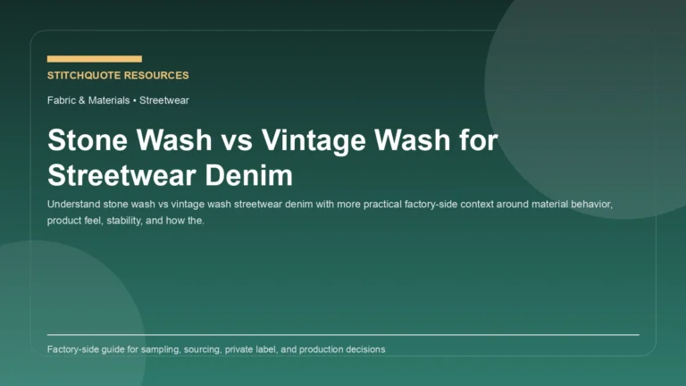 Stone Wash vs Vintage Wash for Streetwear Denim