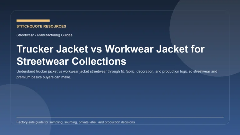Trucker Jacket vs Workwear Jacket for Streetwear Collections