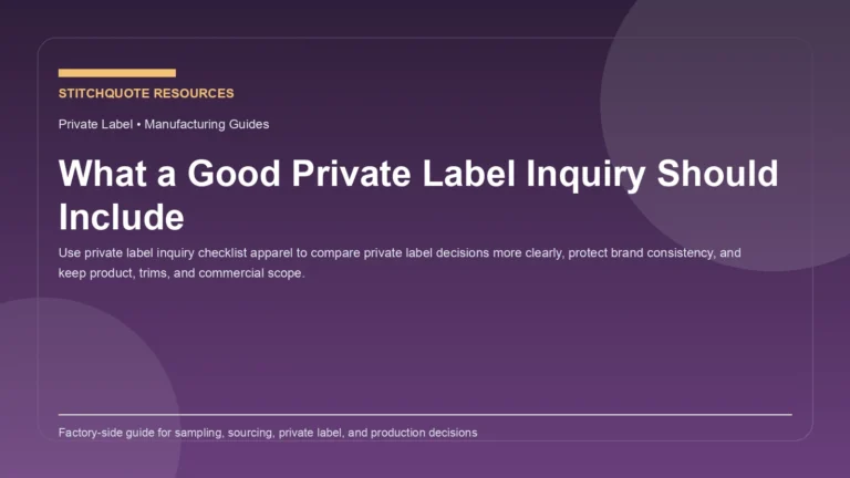 What a Good Private Label Inquiry Should Include