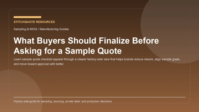 What Buyers Should Finalize Before Asking for a Sample Quote