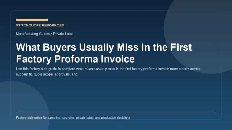 What Buyers Usually Miss in the First Factory Proforma Invoice
