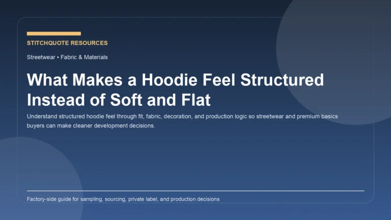 What Makes a Hoodie Feel Structured Instead of Soft and Flat