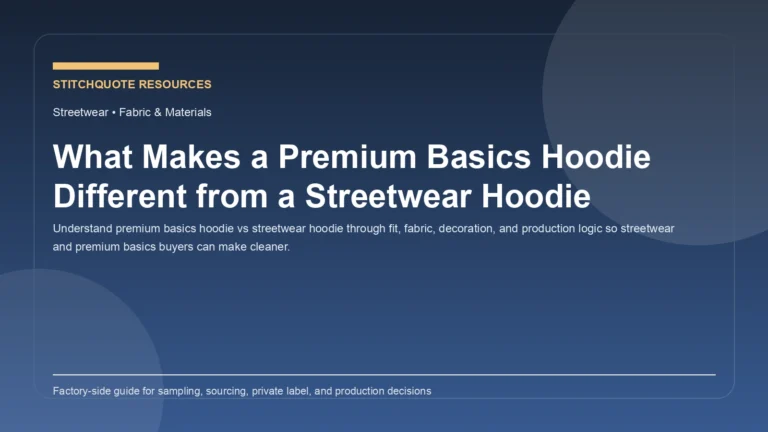 What Makes a Premium Basics Hoodie Different from a Streetwear Hoodie