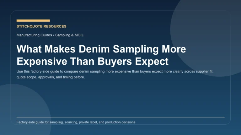 What Makes Denim Sampling More Expensive Than Buyers Expect