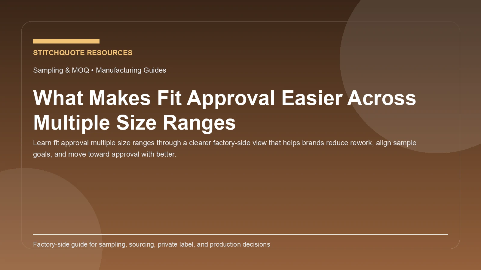 What Makes Fit Approval Easier Across Multiple Size Ranges