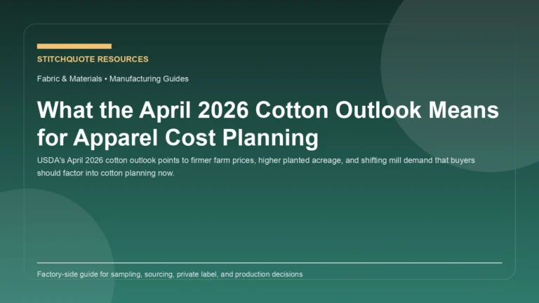 What the April 2026 Cotton Outlook Means for Apparel Cost Planning