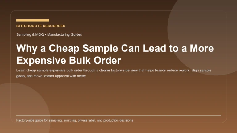 Why a Cheap Sample Can Lead to a More Expensive Bulk Order