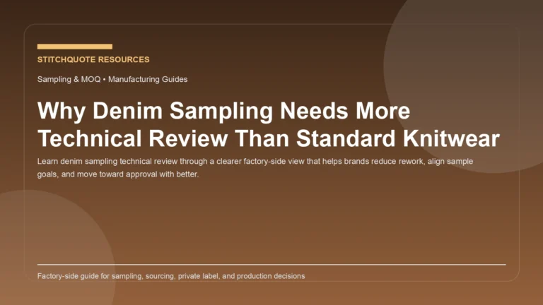 Why Denim Sampling Needs More Technical Review Than Standard Knitwear