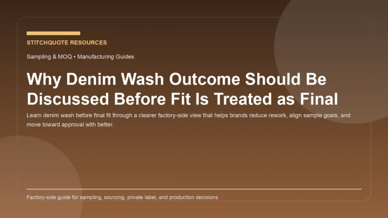 Why Denim Wash Outcome Should Be Discussed Before Fit Is Treated as Final