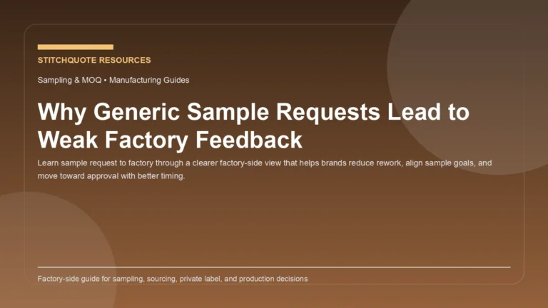Why Generic Sample Requests Lead to Weak Factory Feedback