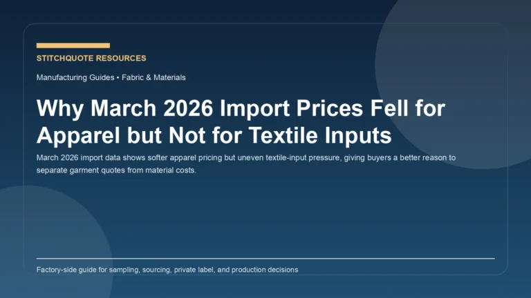 Why March 2026 Import Prices Fell for Apparel but Not for Textile Inputs