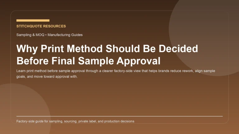 Why Print Method Should Be Decided Before Final Sample Approval
