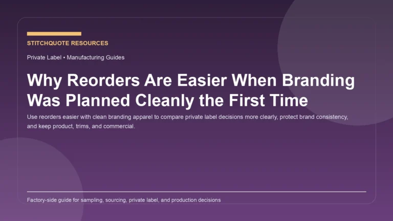 Why Reorders Are Easier When Branding Was Planned Cleanly the First Time