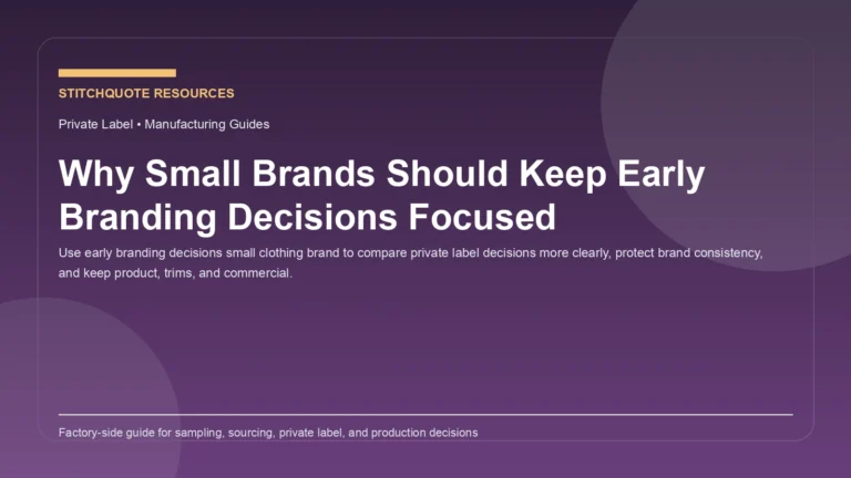 Why Small Brands Should Keep Early Branding Decisions Focused