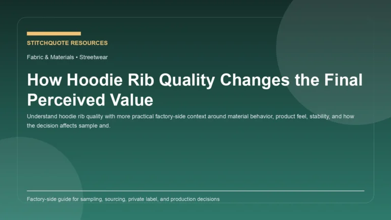 How Hoodie Rib Quality Changes the Final Perceived Value