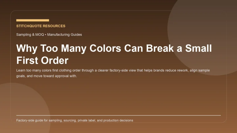 Why Too Many Colors Can Break a Small First Order